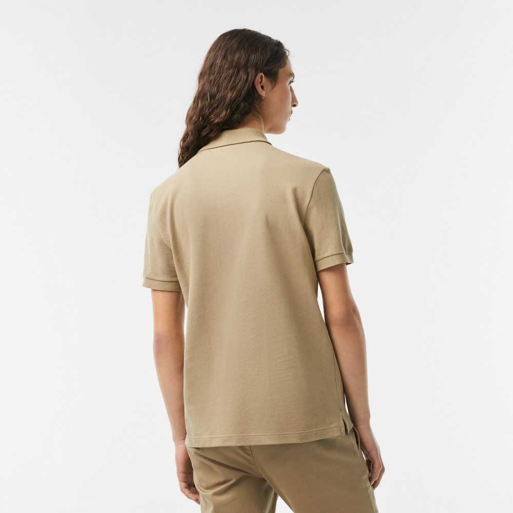 Lacoste Original L.12.12 Slim Fit Petit Pique Cotton Polo Beige | PAB-678493