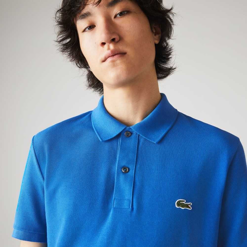 Lacoste Original L.12.12 Slim Fit Petit Pique Cotton Polo Blue | PWR-937801