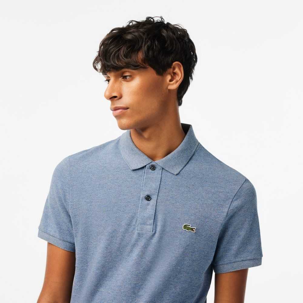 Lacoste Original L.12.12 Slim Fit Petit Pique Cotton Polo Blue Chine | RCV-849632