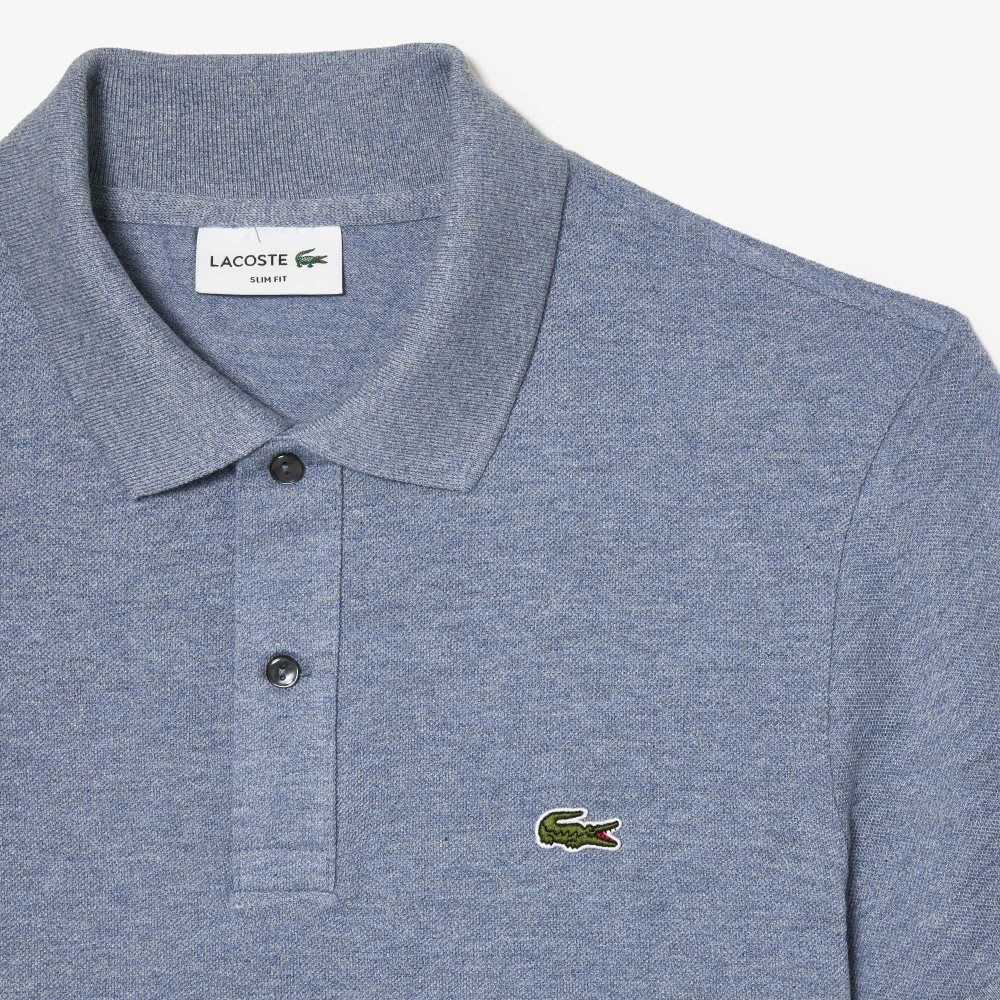 Lacoste Original L.12.12 Slim Fit Petit Pique Cotton Polo Blue Chine | RCV-849632