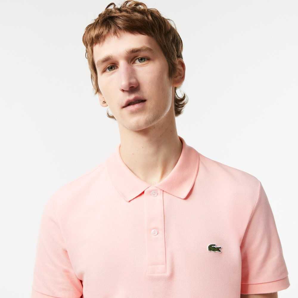 Lacoste Original L.12.12 Slim Fit Petit Pique Cotton Polo Pink | RWK-874321