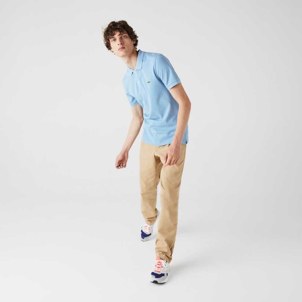 Lacoste Original L.12.12 Slim Fit Petit Pique Cotton Polo Blue Chine | SQT-871506