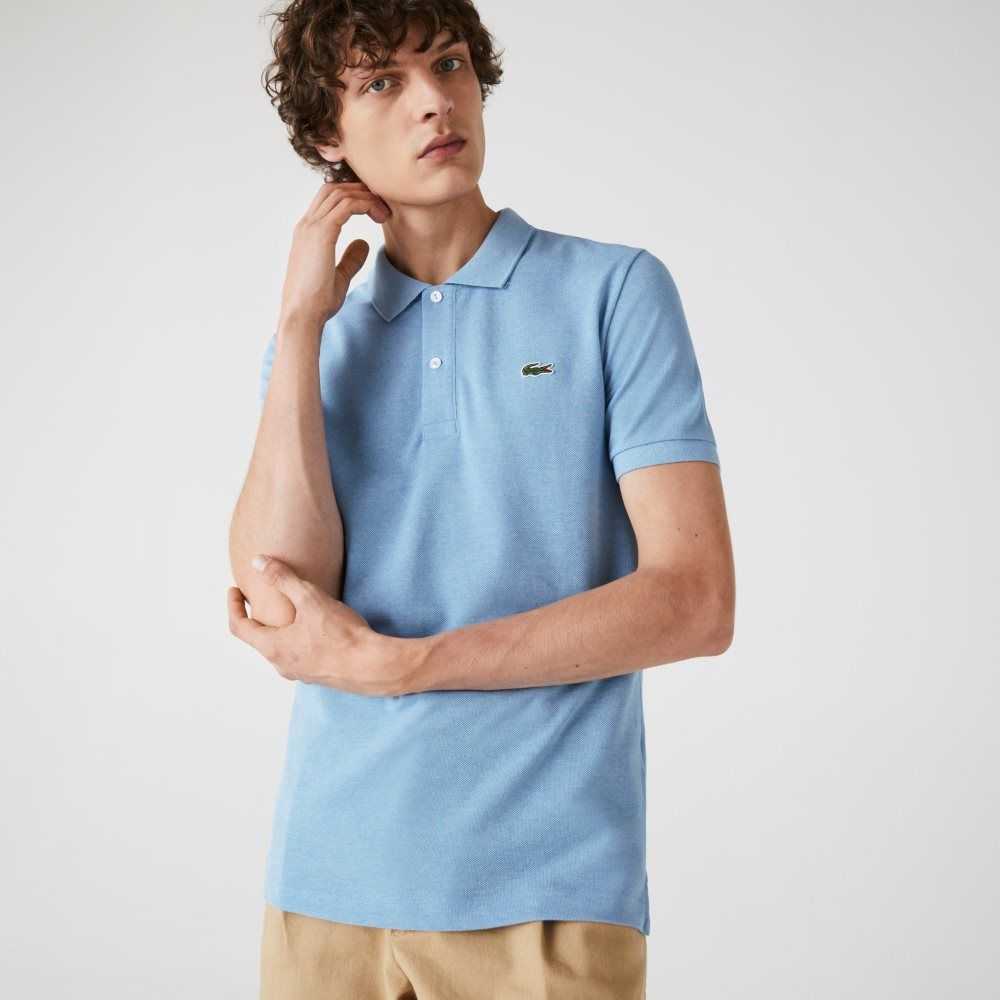 Lacoste Original L.12.12 Slim Fit Petit Pique Cotton Polo Blue Chine | SQT-871506