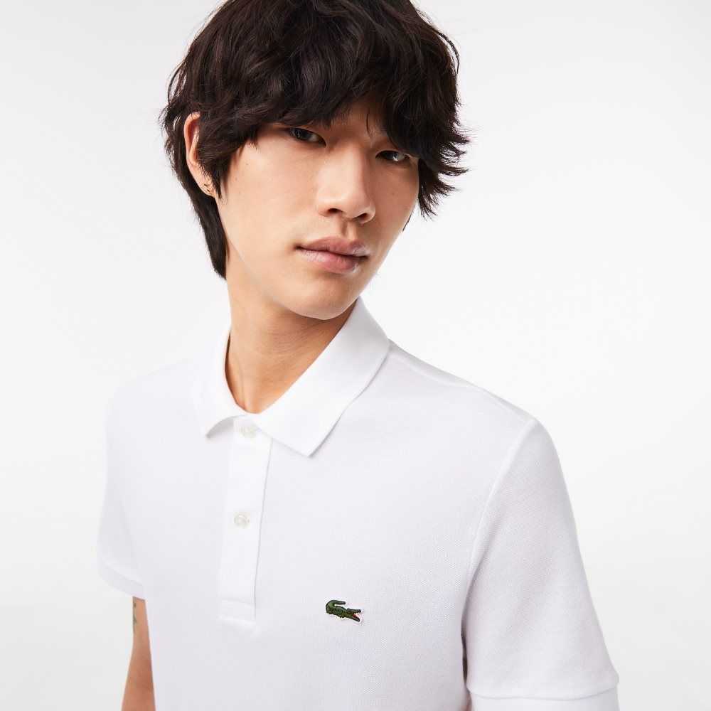 Lacoste Original L.12.12 Slim Fit Petit Pique Cotton Polo White | SYW-689073