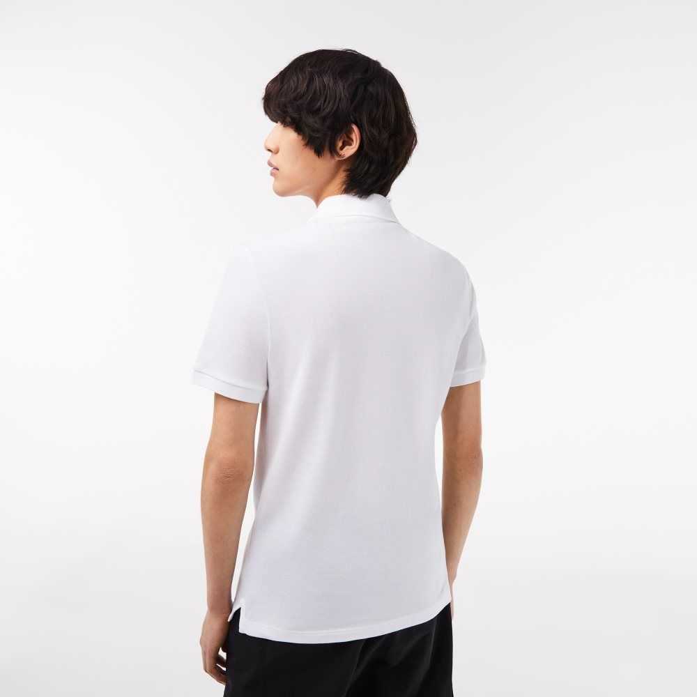 Lacoste Original L.12.12 Slim Fit Petit Pique Cotton Polo White | SYW-689073