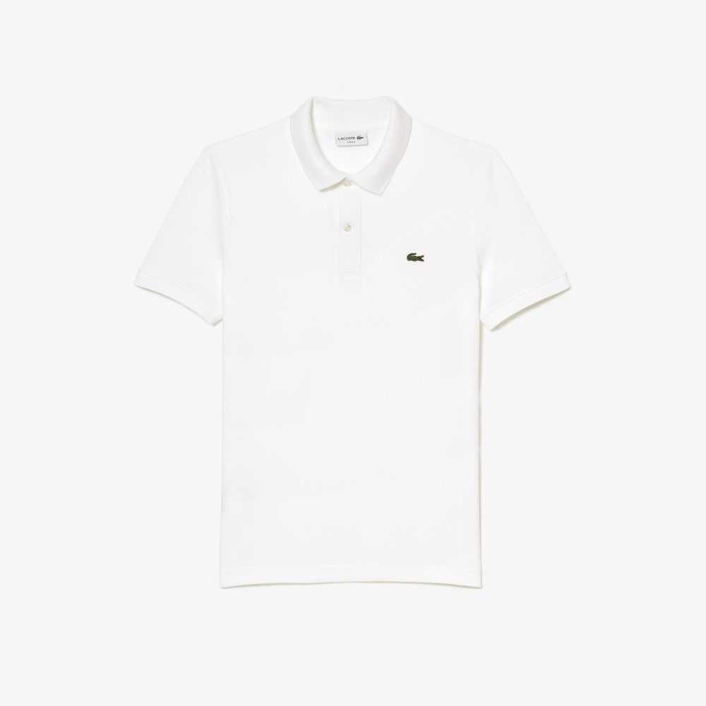 Lacoste Original L.12.12 Slim Fit Petit Pique Cotton Polo White | SYW-689073