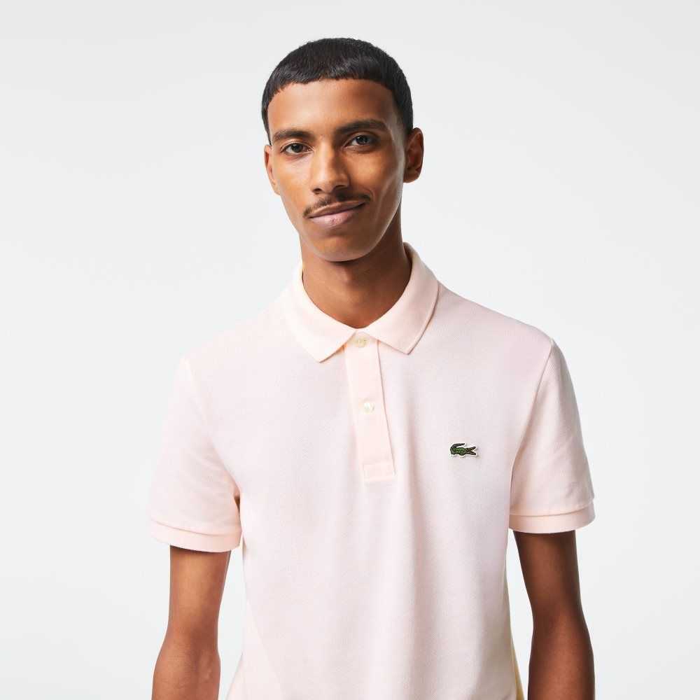 Lacoste Original L.12.12 Slim Fit Petit Pique Cotton Polo Light Pink | TFJ-845306