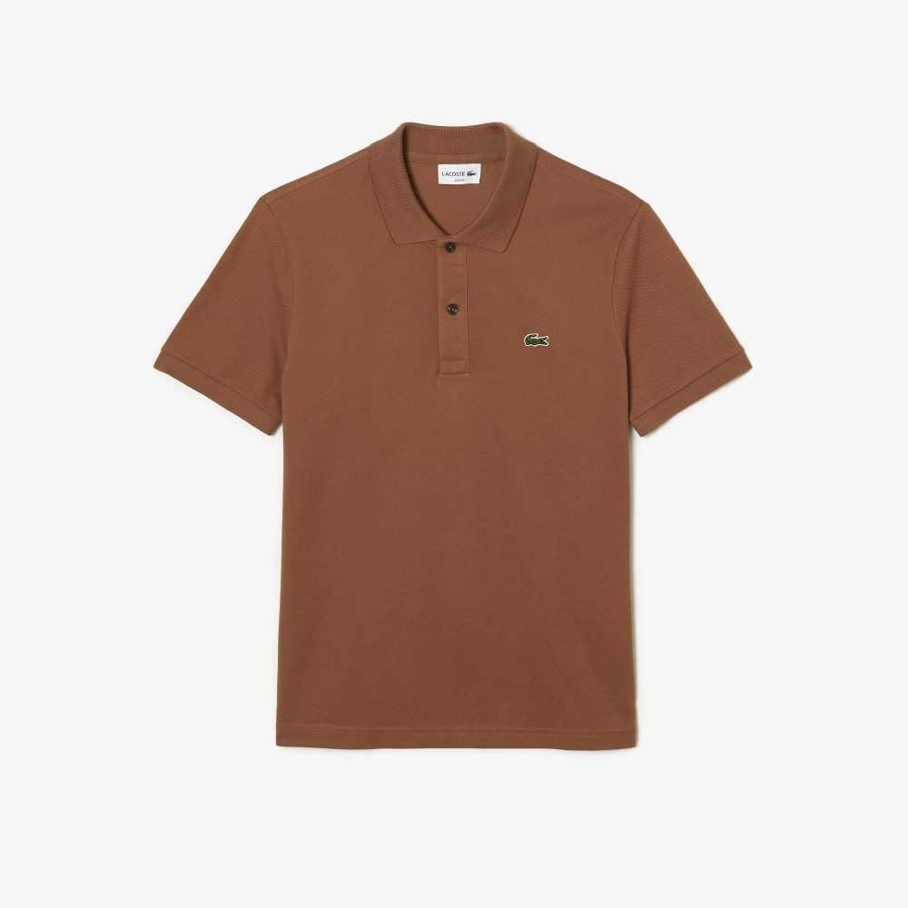 Lacoste Original L.12.12 Slim Fit Petit Pique Cotton Polo Light Brown | UYV-893675