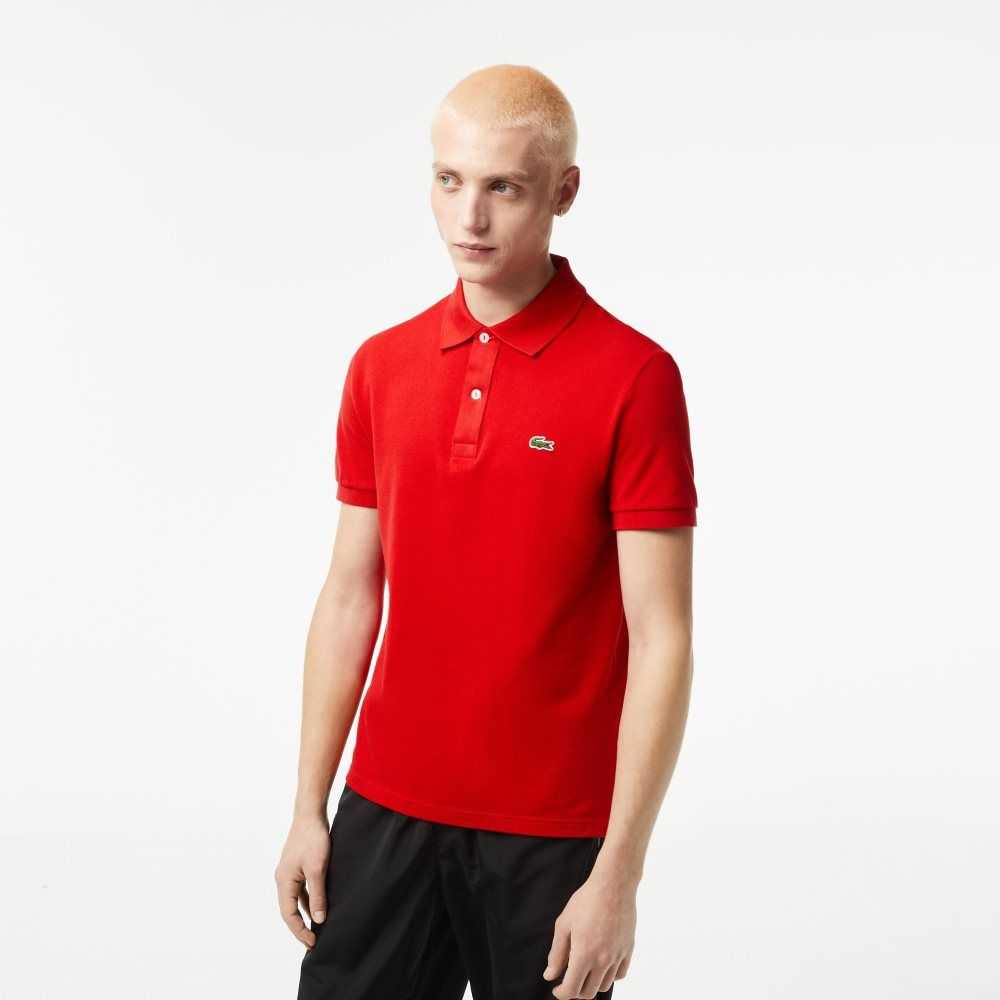 Lacoste Original L.12.12 Slim Fit Petit Pique Cotton Polo Red | XBO-376504