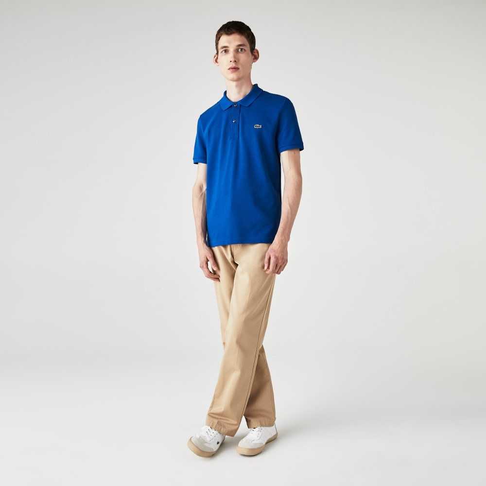 Lacoste Original L.12.12 Slim Fit Petit Pique Cotton Polo Blue | YEO-790186