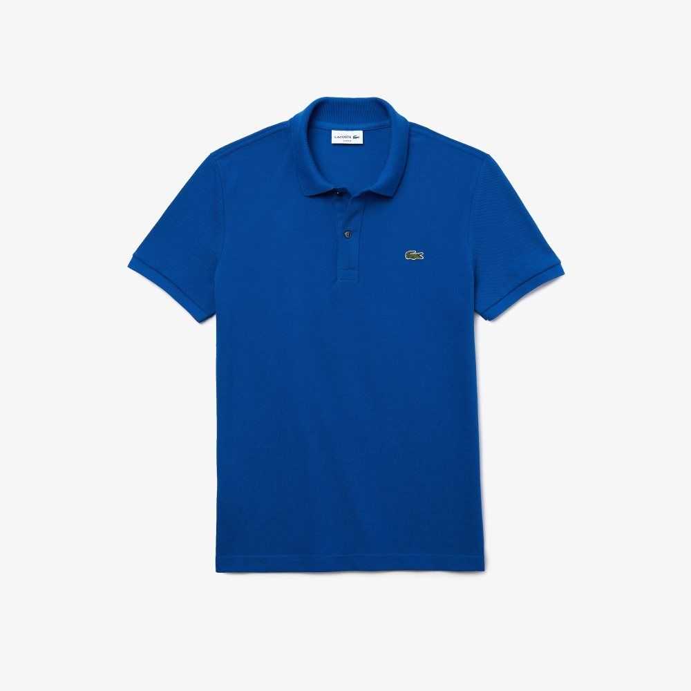 Lacoste Original L.12.12 Slim Fit Petit Pique Cotton Polo Blue | YEO-790186