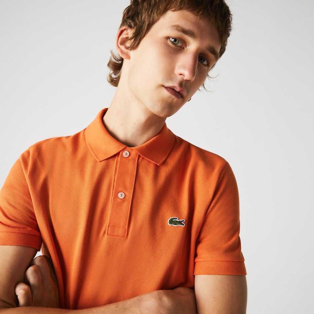 Lacoste Original L.12.12 Slim Fit Petit Pique Cotton Polo Orange | YGK-136475