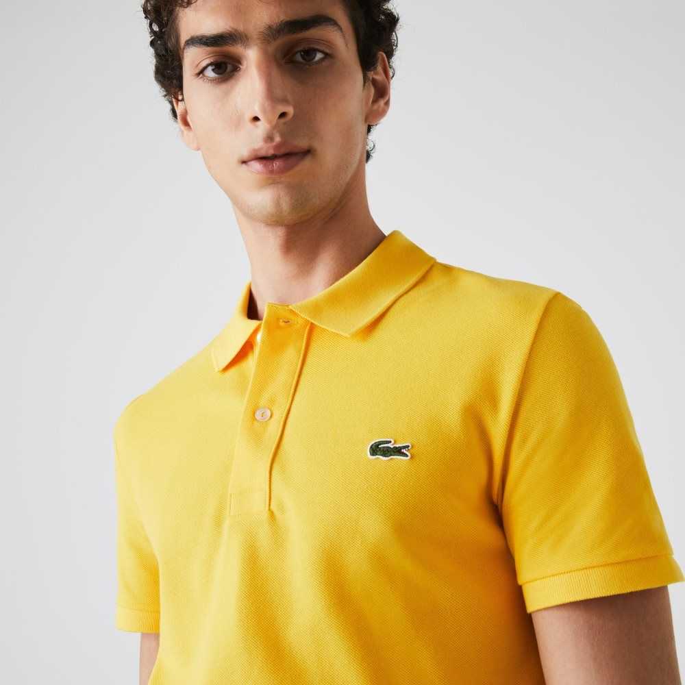 Lacoste Original L.12.12 Slim Fit Petit Pique Cotton Polo Yellow | YKQ-281736