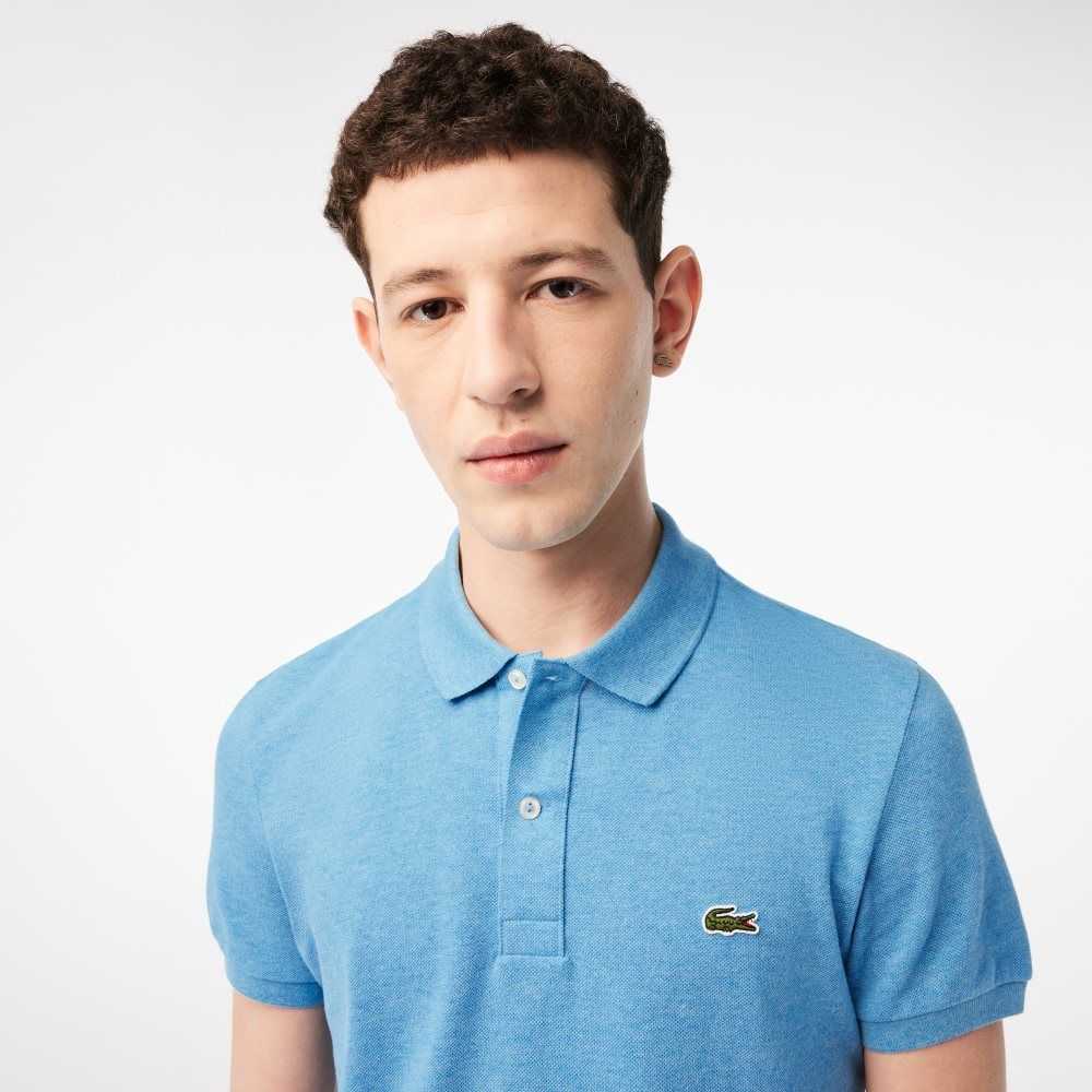 Lacoste Original L.12.12 Slim Fit Petit Pique Cotton Polo Blue Chine | YVK-231607