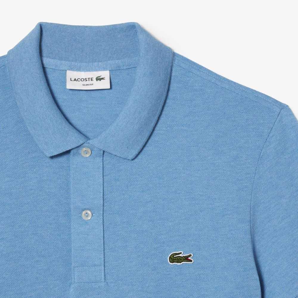 Lacoste Original L.12.12 Slim Fit Petit Pique Cotton Polo Blue Chine | YVK-231607