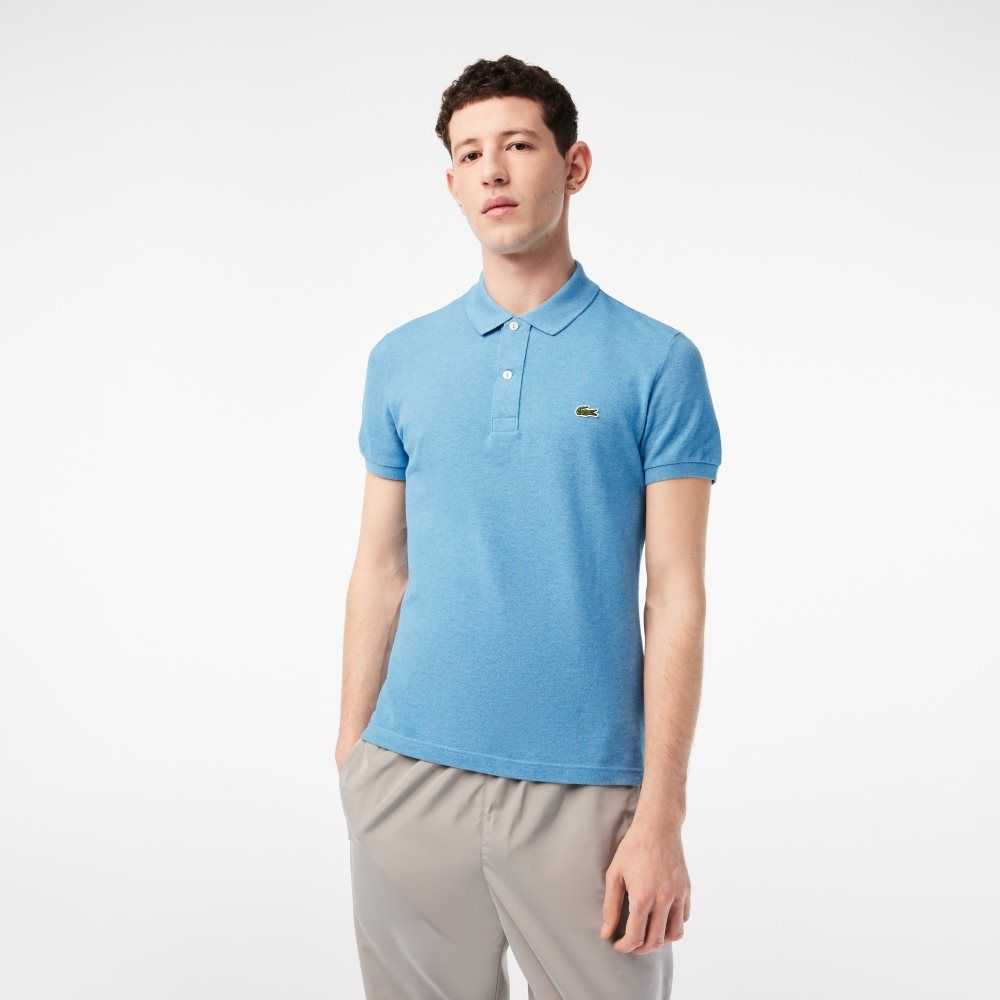 Lacoste Original L.12.12 Slim Fit Petit Pique Cotton Polo Blue Chine | YVK-231607