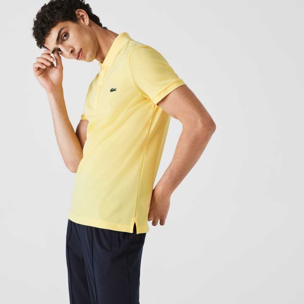 Lacoste Original L.12.12 Slim Fit Petit Pique Cotton Polo Yellow | ZNA-326718