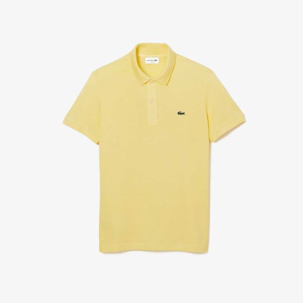 Lacoste Original L.12.12 Slim Fit Petit Pique Cotton Polo Yellow | ZNA-326718