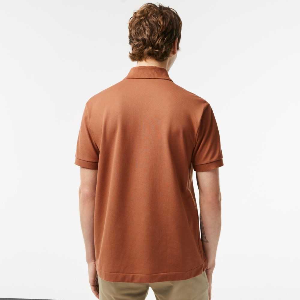 Lacoste Original L.12.12 petit pique cotton Polo Light Brown | DES-415968