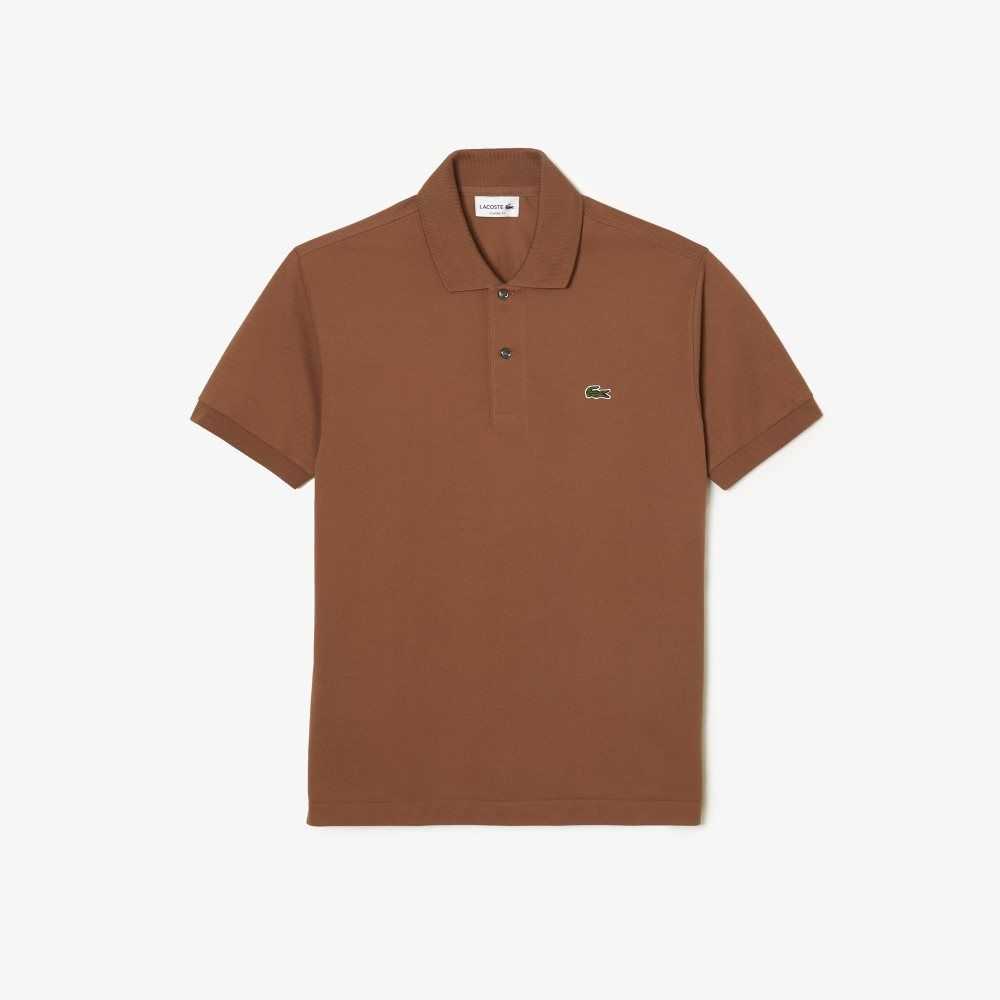 Lacoste Original L.12.12 petit pique cotton Polo Light Brown | DES-415968