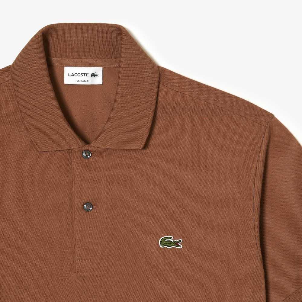 Lacoste Original L.12.12 petit pique cotton Polo Light Brown | DES-415968