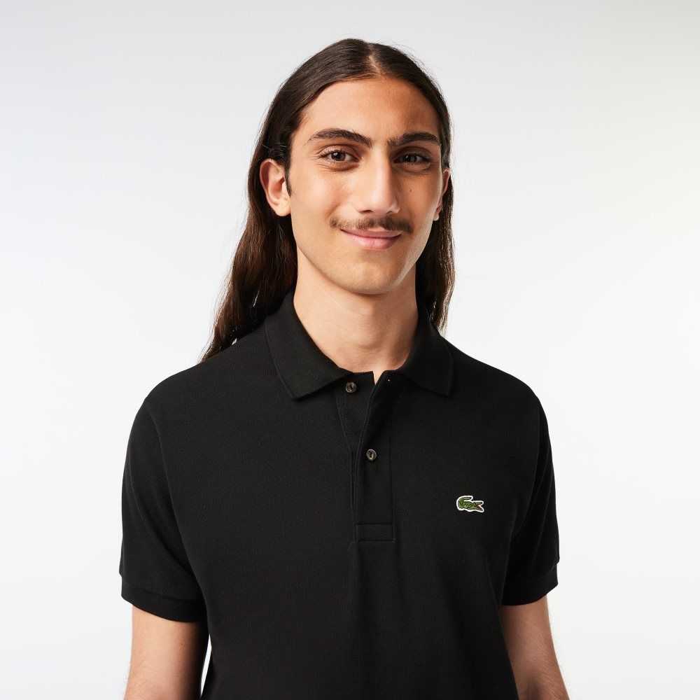 Lacoste Original L.12.12 petit pique cotton Polo Black | NIX-593618