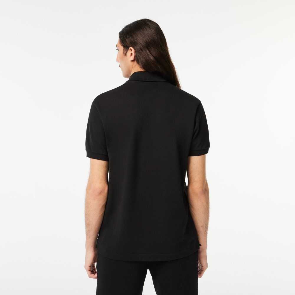 Lacoste Original L.12.12 petit pique cotton Polo Black | NIX-593618