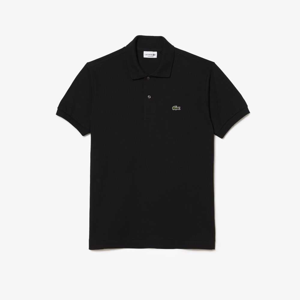 Lacoste Original L.12.12 petit pique cotton Polo Black | NIX-593618