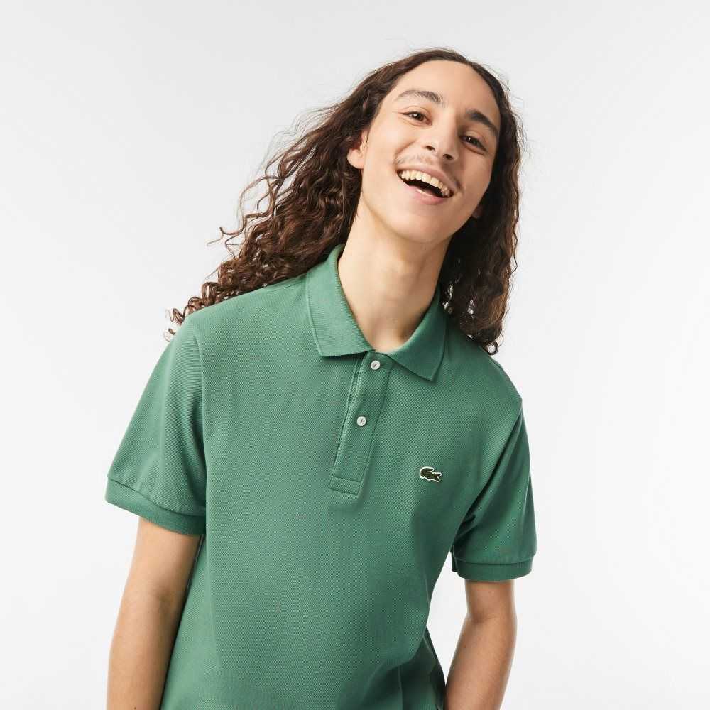 Lacoste Original L.12.12 petit pique cotton Polo Khaki Green | PJY-481603