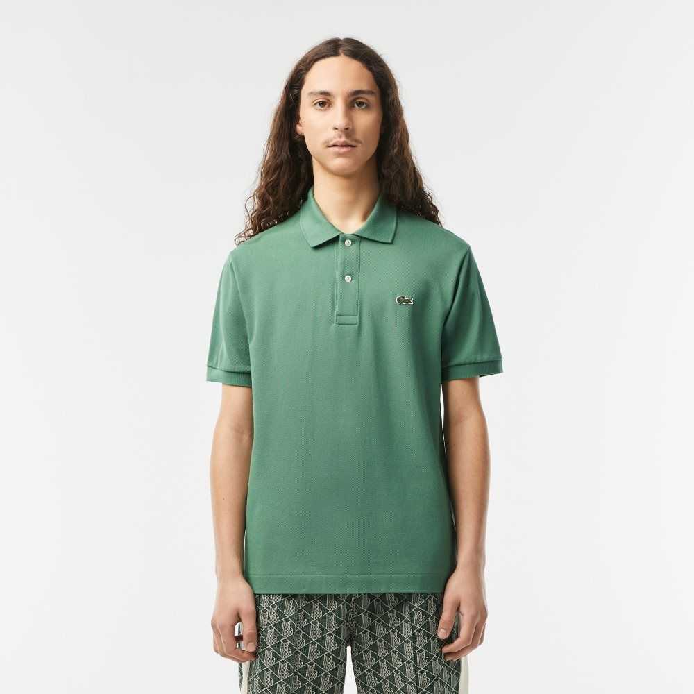 Lacoste Original L.12.12 petit pique cotton Polo Khaki Green | PJY-481603