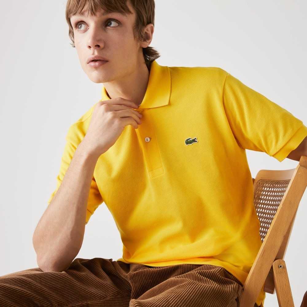 Lacoste Original L.12.12 petit pique cotton Polo Yellow | QMV-216057