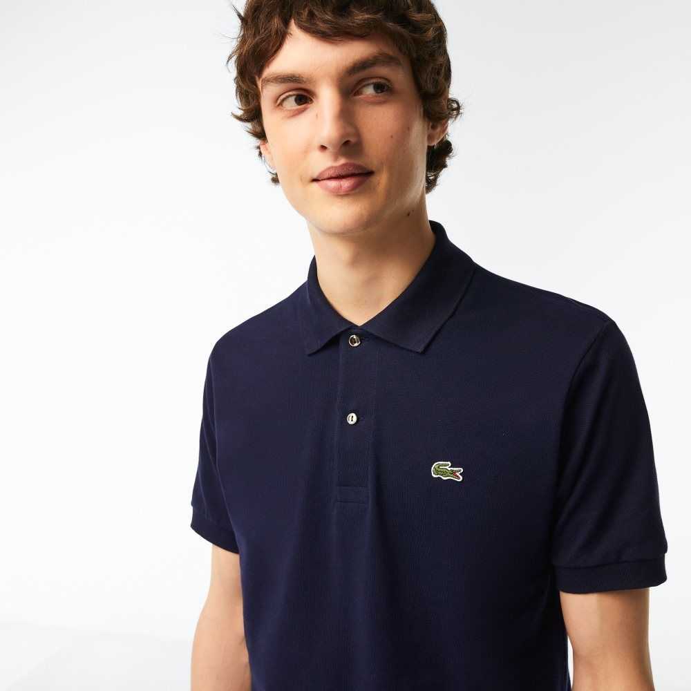 Lacoste Original L.12.12 petit pique cotton Polo Navy Blue | XMN-054627