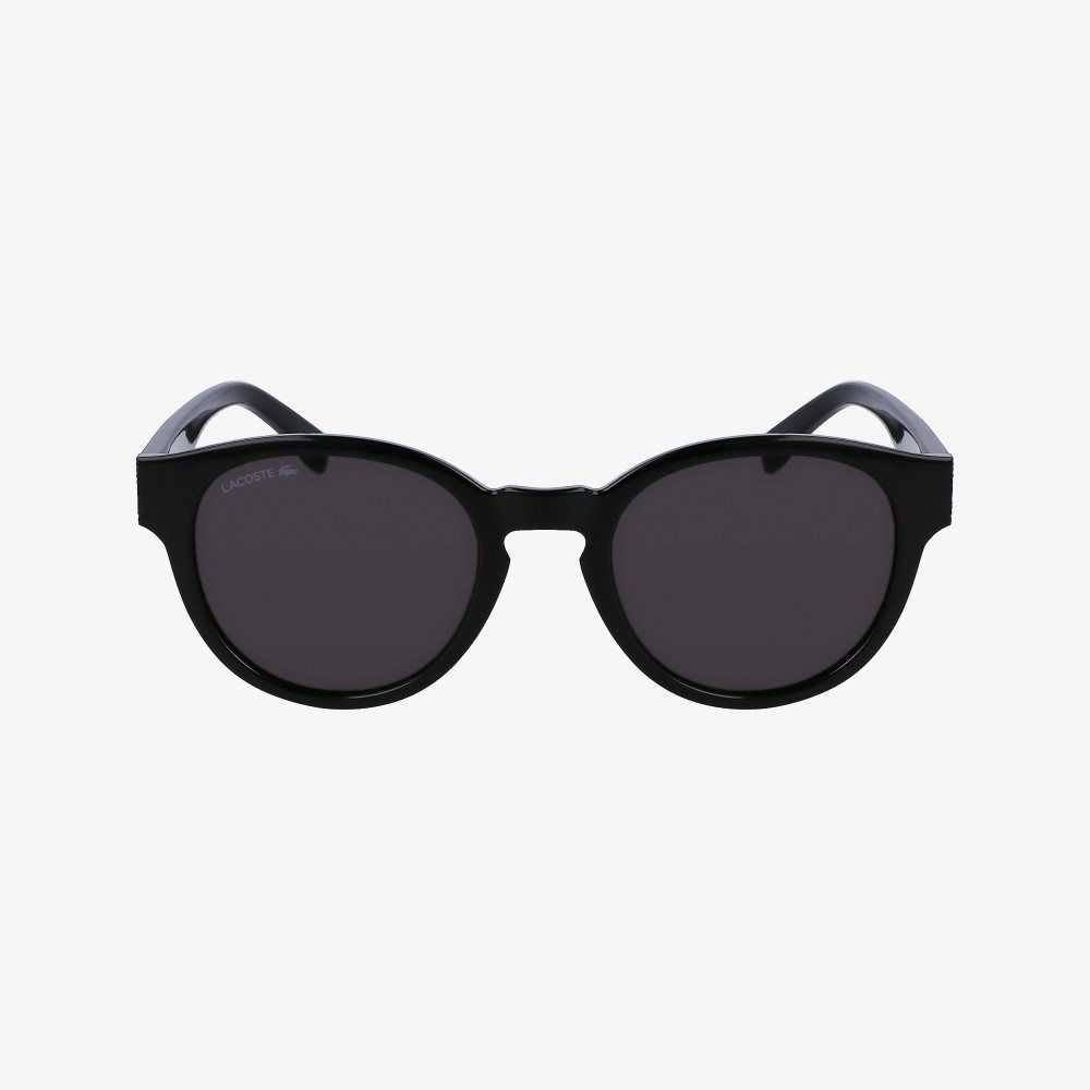 Lacoste Oval Plant Based Resin L.12.12 Sunglasses Matt Black | BRL-301976