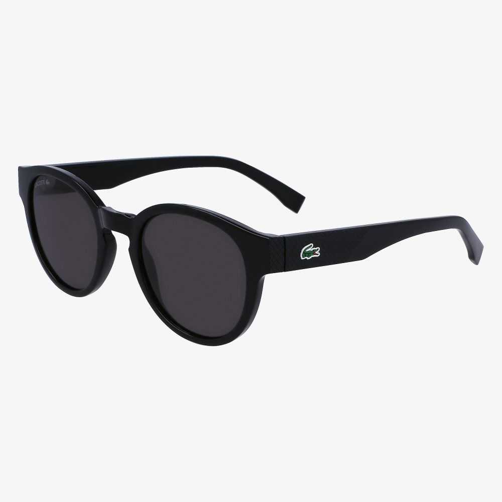 Lacoste Oval Plant Based Resin L.12.12 Sunglasses Matt Black | BRL-301976