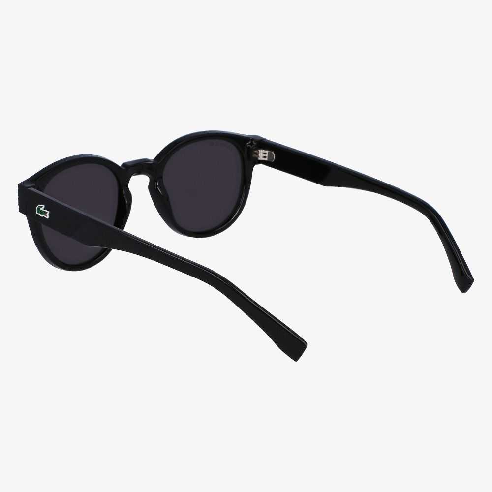 Lacoste Oval Plant Based Resin L.12.12 Sunglasses Matt Black | BRL-301976