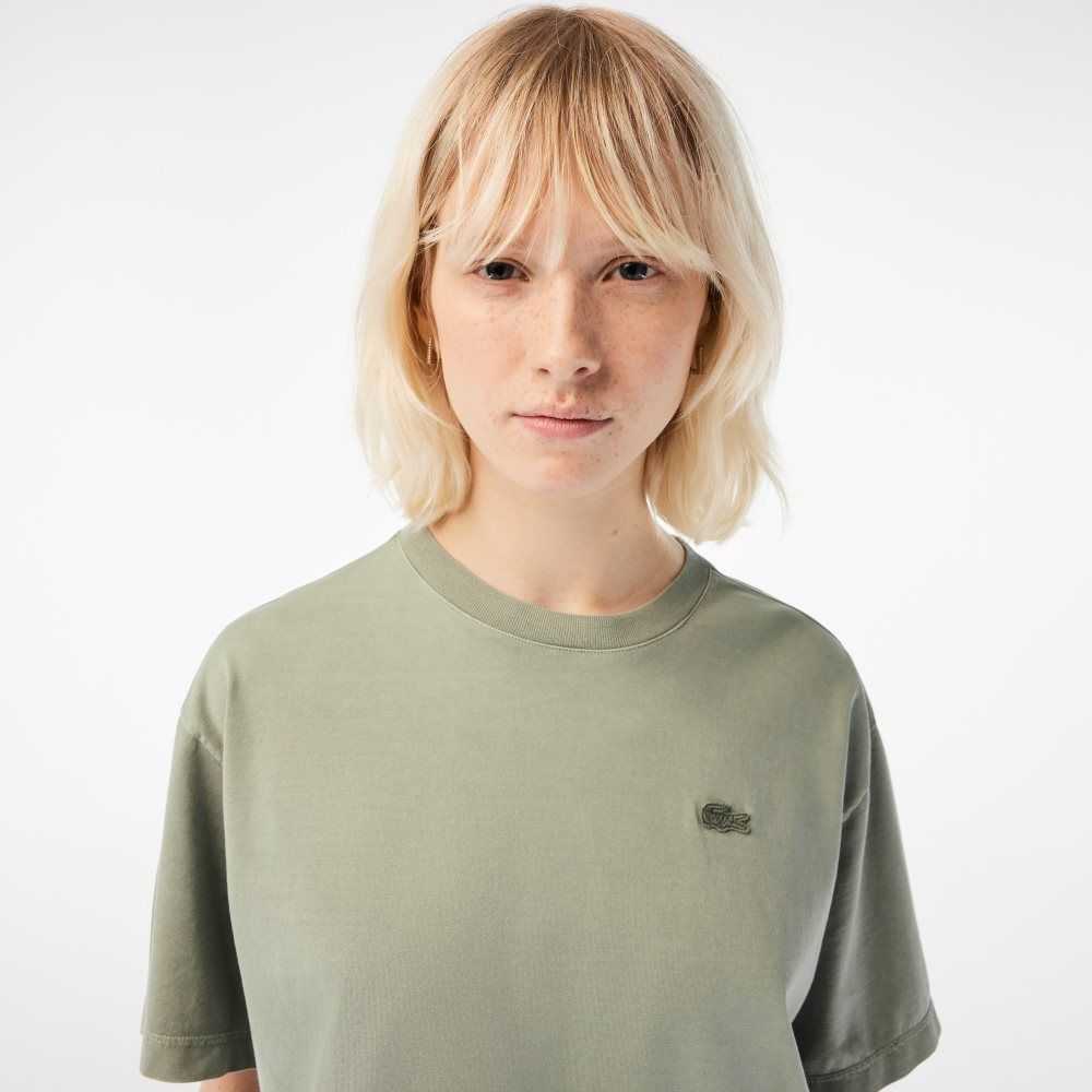 Lacoste Oversized Organic Cotton T-Shirt Light Green | MVO-048376