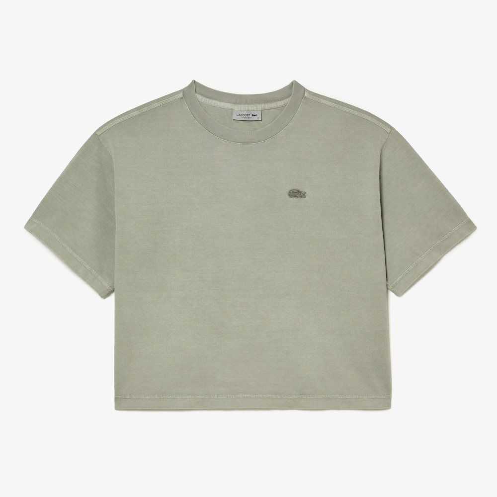 Lacoste Oversized Organic Cotton T-Shirt Light Green | MVO-048376