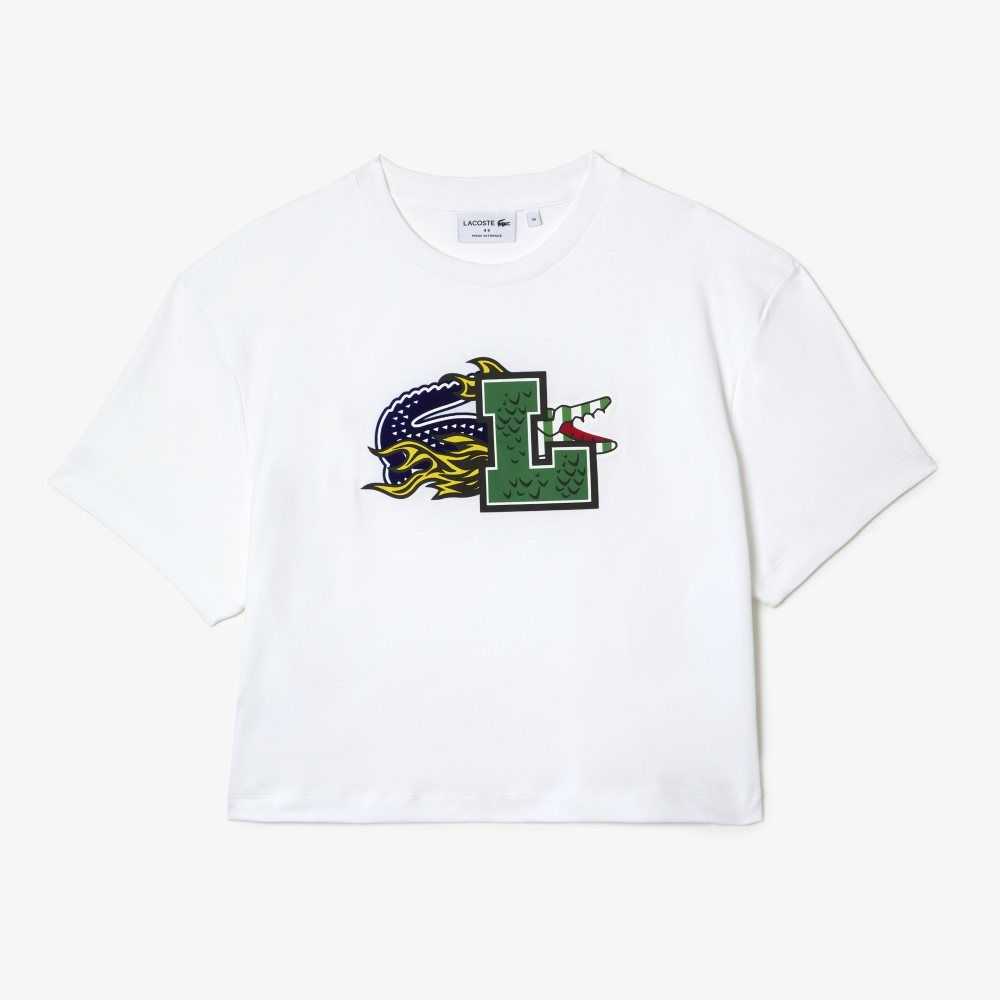 Lacoste Oversized Organic Cotton T-Shirt White | SNB-139408