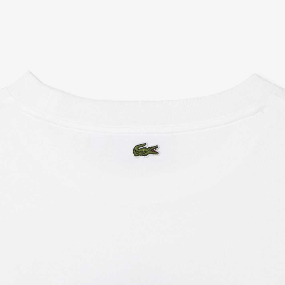 Lacoste Oversized Organic Cotton T-Shirt White | SNB-139408