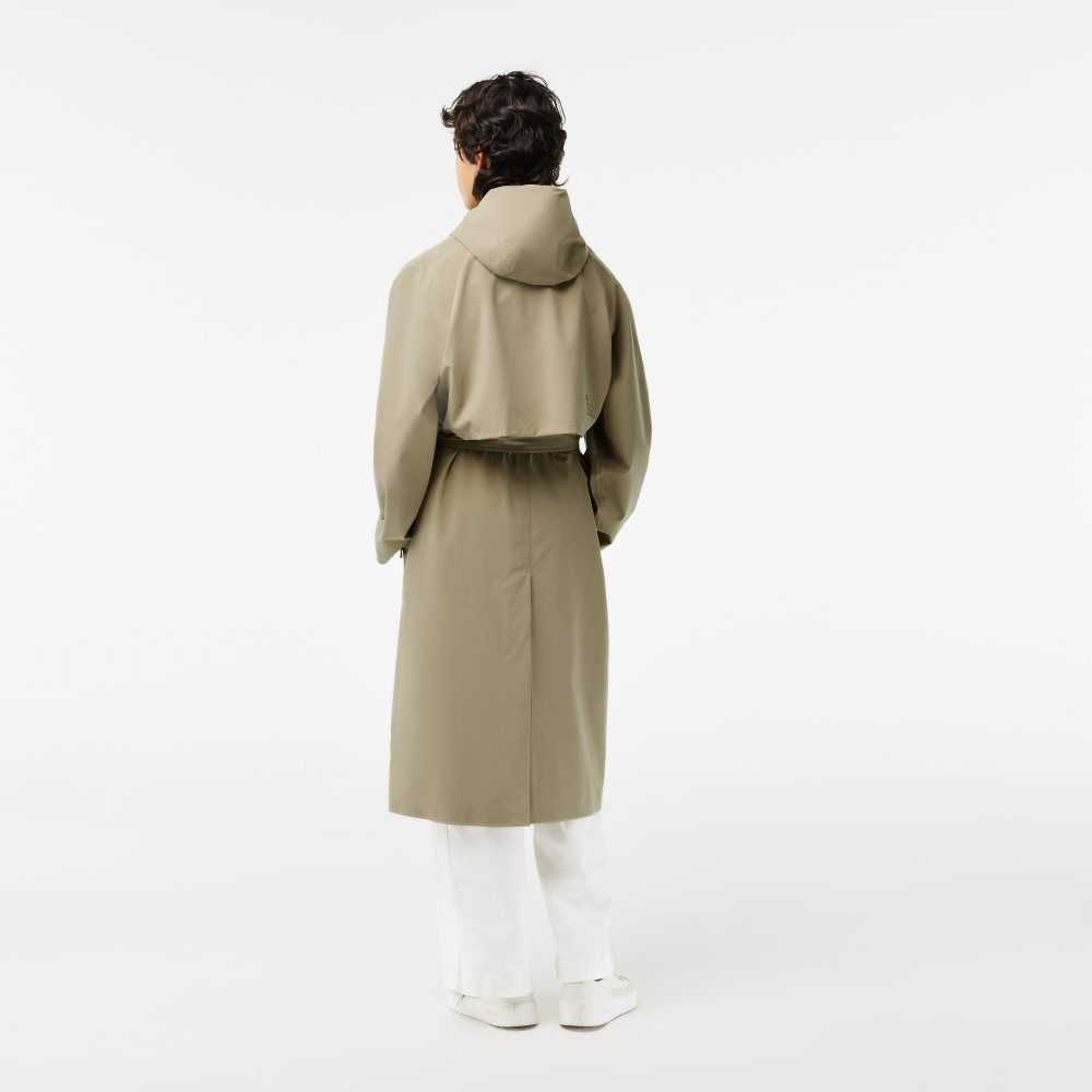 Lacoste Oversized Trench Coat Beige | EAW-467821