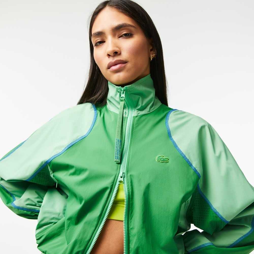 Lacoste Oversized Two-Tone Jacket Green | ENL-701843