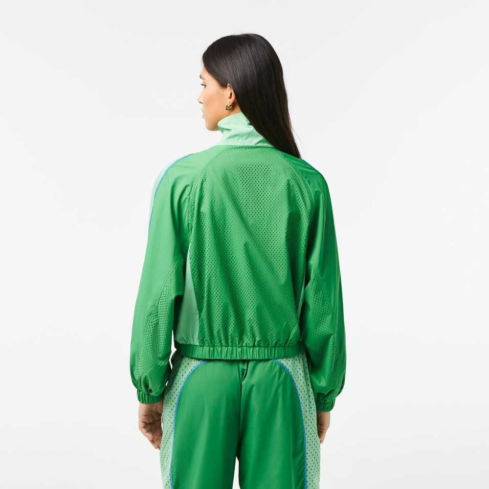 Lacoste Oversized Two-Tone Jacket Green | ENL-701843