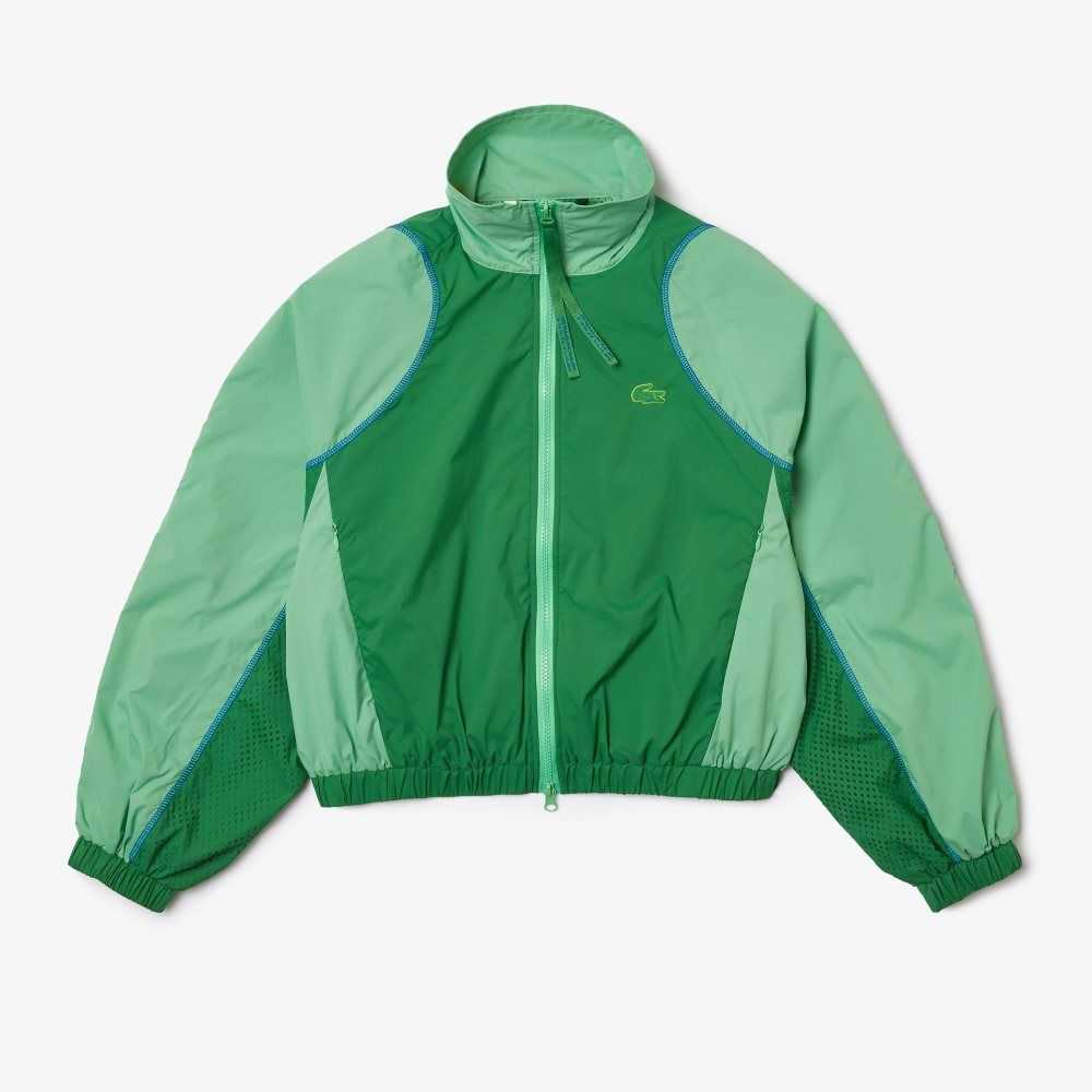 Lacoste Oversized Two-Tone Jacket Green | ENL-701843