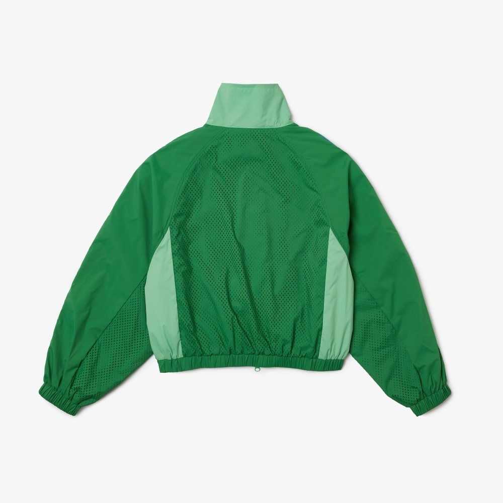 Lacoste Oversized Two-Tone Jacket Green | ENL-701843