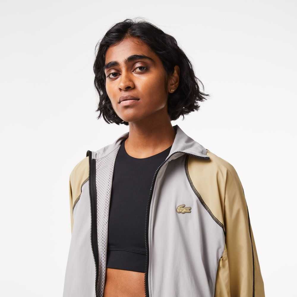 Lacoste Oversized Two-Tone Jacket Grey / Beige | UJR-207418