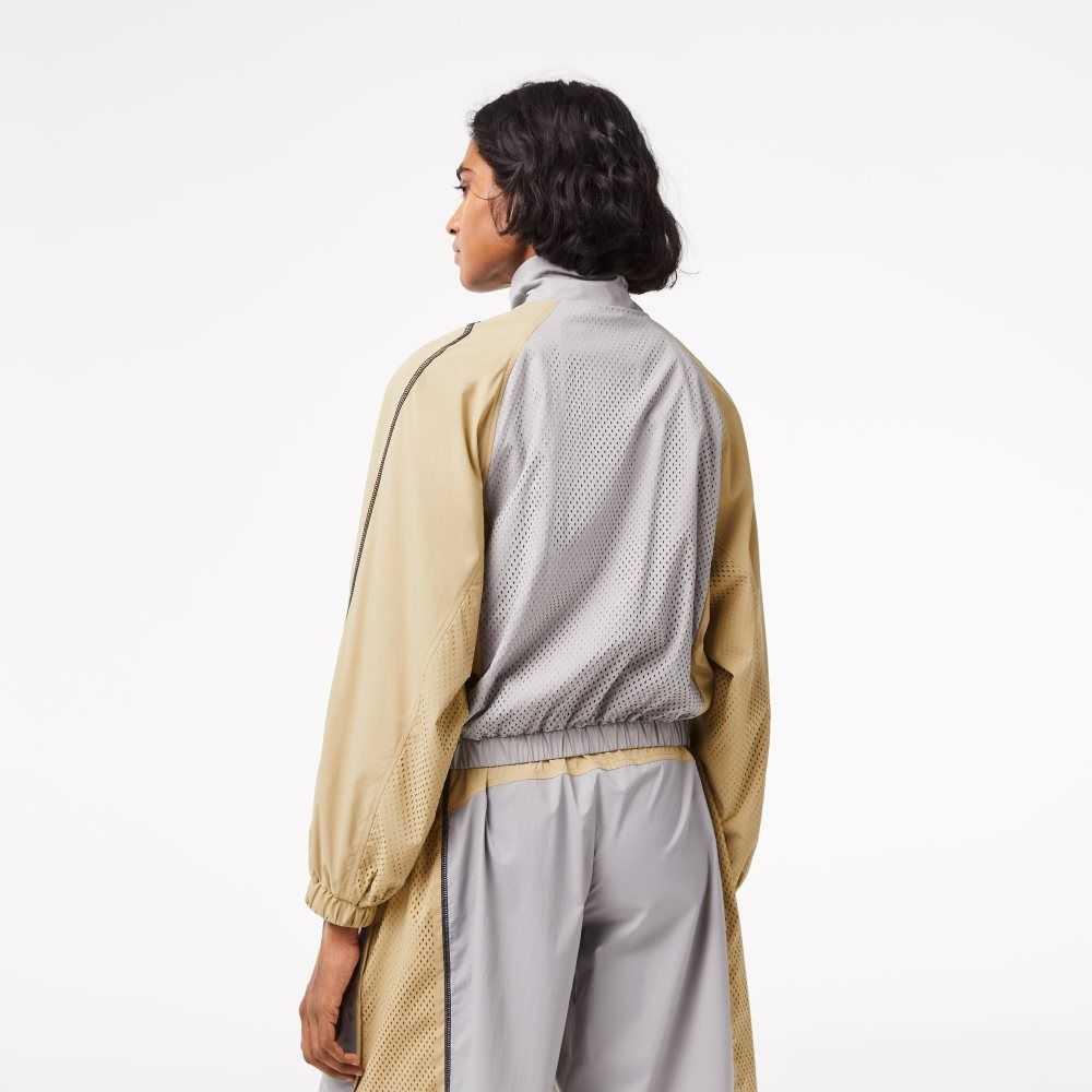 Lacoste Oversized Two-Tone Jacket Grey / Beige | UJR-207418