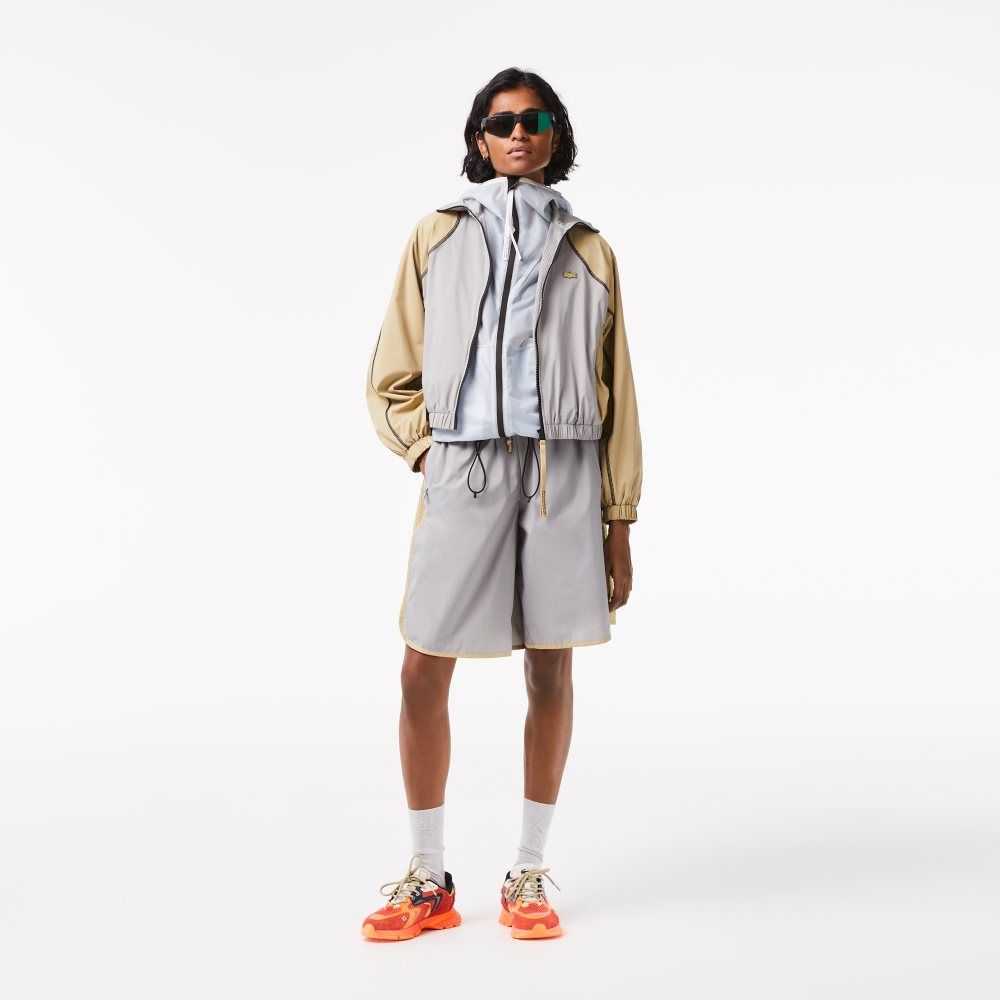 Lacoste Oversized Two-Tone Jacket Grey / Beige | UJR-207418