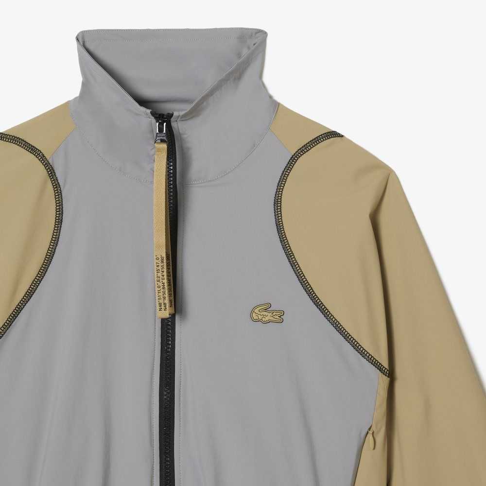 Lacoste Oversized Two-Tone Jacket Grey / Beige | UJR-207418