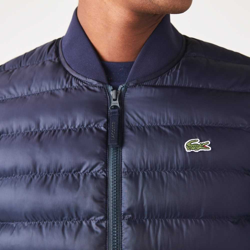 Lacoste Padded Water-Repellent Vest Navy Blue | XYD-769243