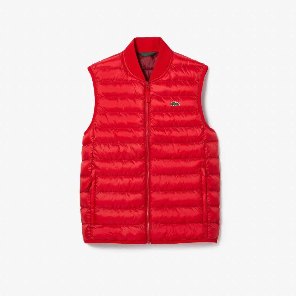 Lacoste Padded Water-Repellent Vest Red | MSK-235017